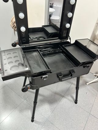 Maletín Tocador Maquillaje Portátil con Ruedas