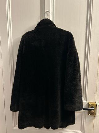 Abrigo Zara Piel Sintética Negro