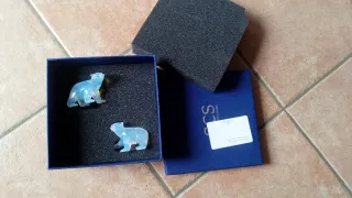 Orsetti polari Swarovski opale bianco