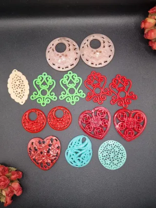 Lotto Ciondoli Resina Vari Colori