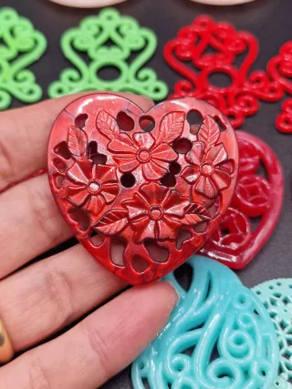 Lotto Ciondoli Resina Vari Colori