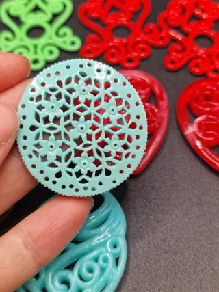 Lotto Ciondoli Resina Vari Colori