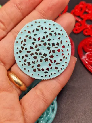 Lotto Ciondoli Resina Vari Colori