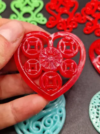 Lotto Ciondoli Resina Vari Colori