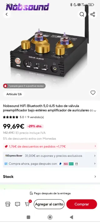 Nobsound DOUK AUDIO P1 HiFi Tube Preamp