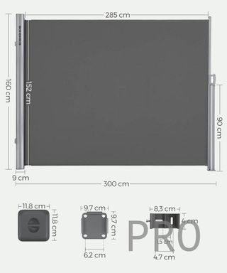 Tenda Laterale in Alluminio Estensibile - SONGMICS