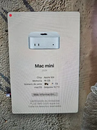 Mac mini M4 10 núcleos 16GB/256GB Ethernet 10G