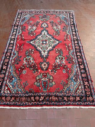 Tappeto Persiano Lana Rosso Blu