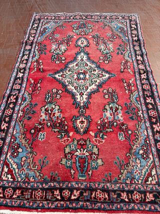 Tappeto Persiano Lana Rosso Blu