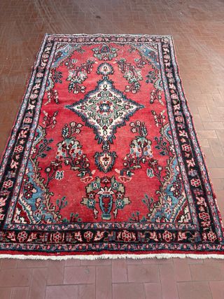 Tappeto Persiano Lana Rosso Blu