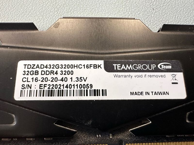2x 32GB DDR4 RAM TEAMGROUP 3200MHz afbeelding 3