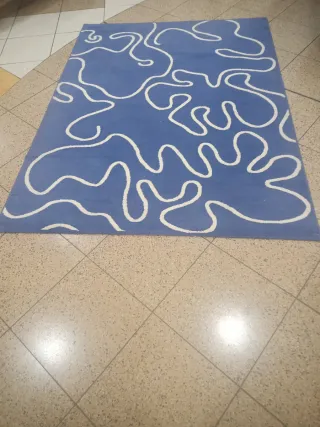 Alfombra azul Ikea Sabina