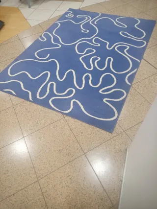 Alfombra azul Ikea Sabina