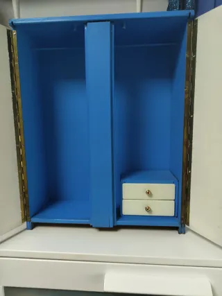 Armario Nancy Antiguo Flores Azules