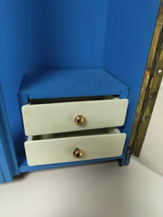 Armario Nancy Antiguo Flores Azules