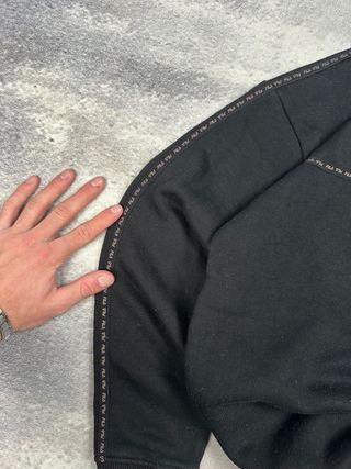 Felpa Fila Vintage con Collo Tondo Nero Taglia M