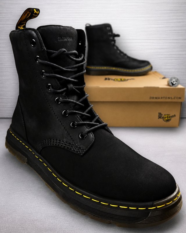 Dr. Martens Crewson Nubuck Negras 44 Hombre Nuevas