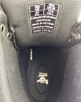 Dr. Martens Crewson Nubuck Negras 44 Hombre Nuevas