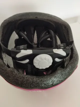 Casco Bicicleta Niña Rosa Flores