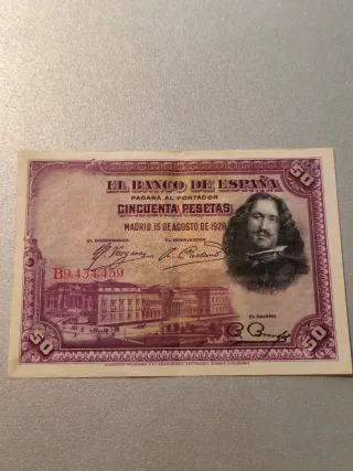 Billete 50 Pesetas Banco de España 1928