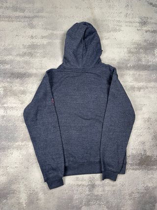 Felpa London England con Cappuccio Vintage Grigio/Rosso