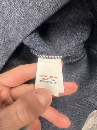 Felpa London England con Cappuccio Vintage Grigio/Rosso