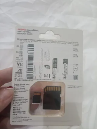 Tarjeta Kodak microSDHC 32GB UHS-I U3 V30 A1