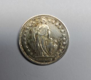 Moneta argento 1/2 Franco Svizzera 1936