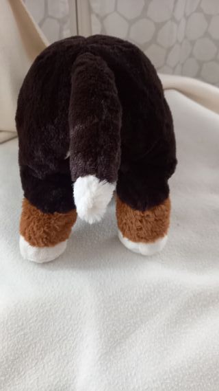 Peluche cagnolino marrone e bianco