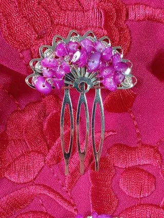 Peinecillos abanico pedrería buganvilla