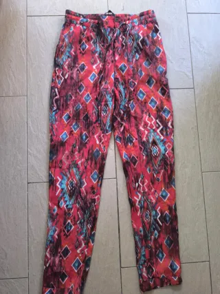 Pantalones Harem Talla S Estampado Étnico