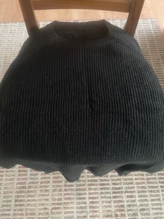 Jersey negro de punto unisex