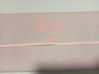 FUNDA GUARDA MALLAS FALLERA GRIS Y ROSA