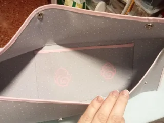 FUNDA GUARDA MALLAS FALLERA GRIS Y ROSA