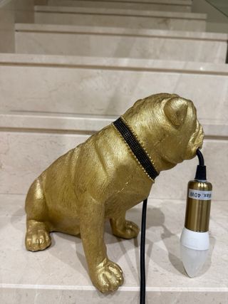 Lámpara Bulldog Francés Dorada