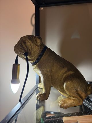 Lámpara Bulldog Francés Dorada