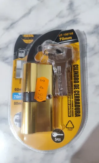 Cilindro Cerradura 70mm con 5 Llaves
