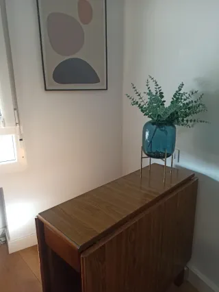 Mesa consola extensible madera con cajones