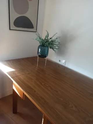 Mesa consola extensible madera con cajones