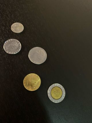 Lotto 5 monete Lire Italiane 1975-1996