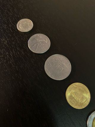 Lotto 5 monete Lire Italiane 1975-1996