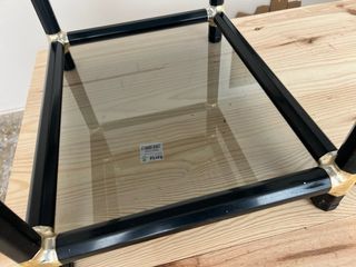 Mesa Auxiliar Vintage Hollywood Regency Cristal