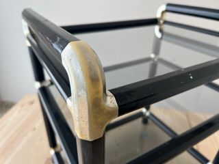 Mesa Auxiliar Vintage Hollywood Regency Cristal