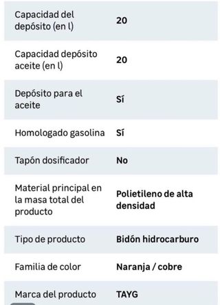 Lote 3 bidones TAYG 20L con cánula