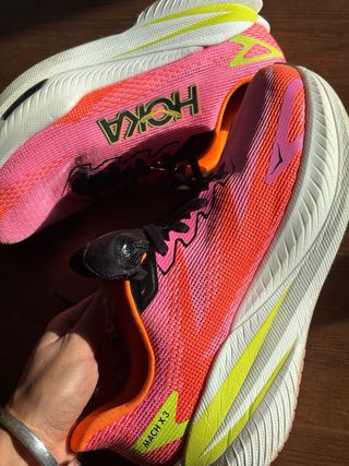 Hoka Mach X3 Mujer Rosa/Amarillo