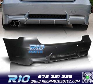 PARAGOLPES TRASERO BMW E90 LOOK M3 PDC SALIDA DOBLE IZQ