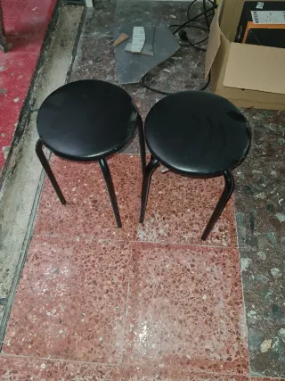 Juego de 2 banquetas negras