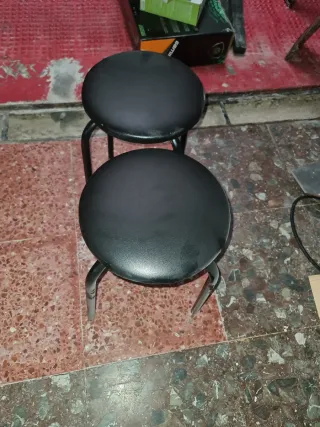 Juego de 2 banquetas negras