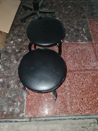 Juego de 2 banquetas negras