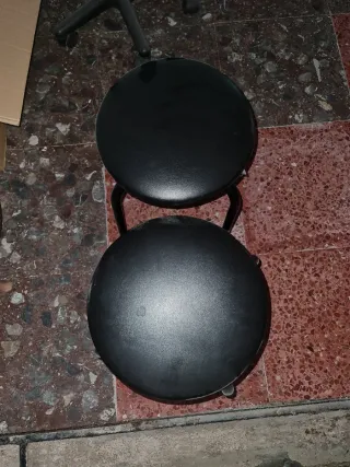 Juego de 2 banquetas negras